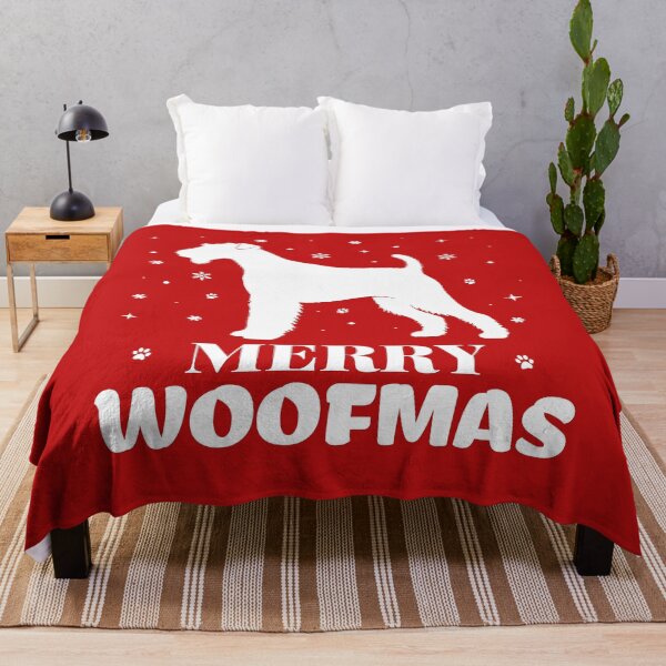 Item preview, Merry Woofmas Airedale Terrier Dog Silhouette Christmas designed and sold by The Real Life Symphony.