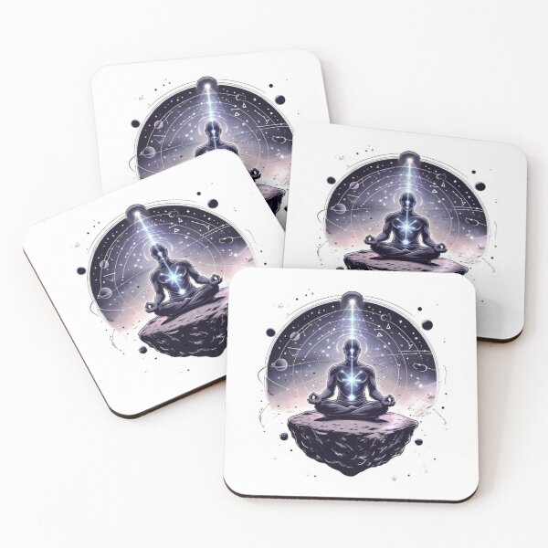 Item preview, Galactic Focus – Spiritual Astral Meditation Sticker designed and sold by Imaginarium of Chaos falcon88 .