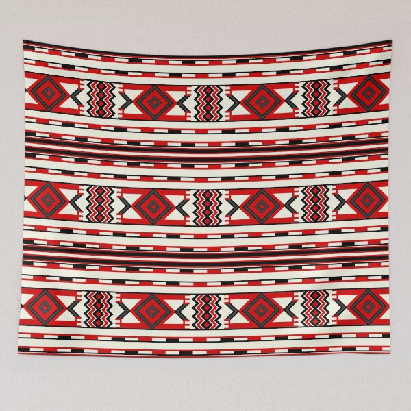 Item preview, Royal Red Akwete: A Tapestry of Ancient Wisdom and Bold Beauty designed and sold by FreiherrPK.