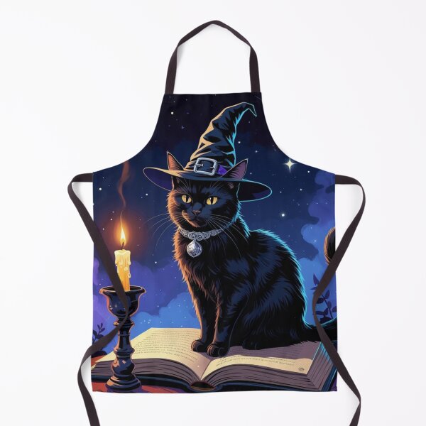 Item preview, Witch’s Black Cat with Spell book designed and sold by RainyShop32.