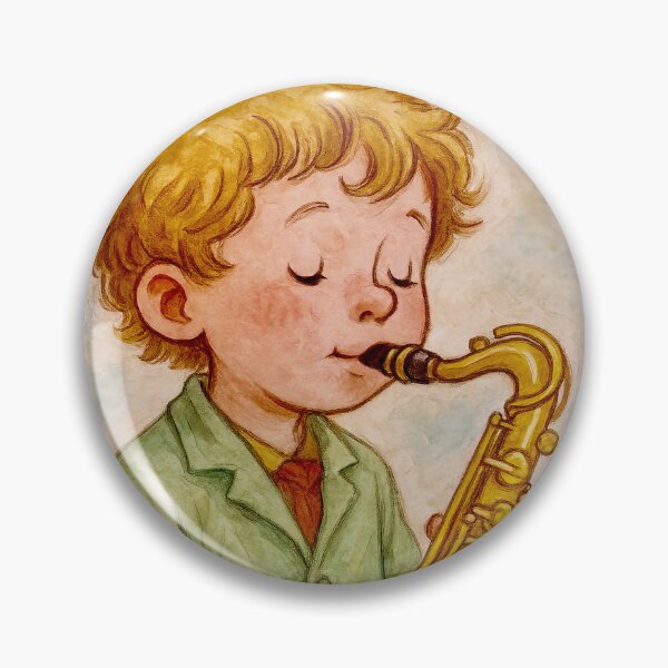 Artikelvorschau, Ein Junge spielt Saxophon  entworfen und verkauft von Steffani Lehmann.