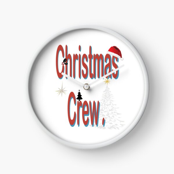 Item preview, Christmas Theme Christmas Crew Script with Glowing White Tree – Festive Holiday Design designed and sold by Miza Drops.