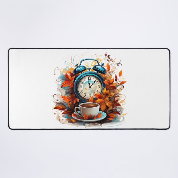 Item preview, Alarm clock, coffee and autumn leaves. Fall. Transition to winter time designed and sold by CHERRY--SHOP.