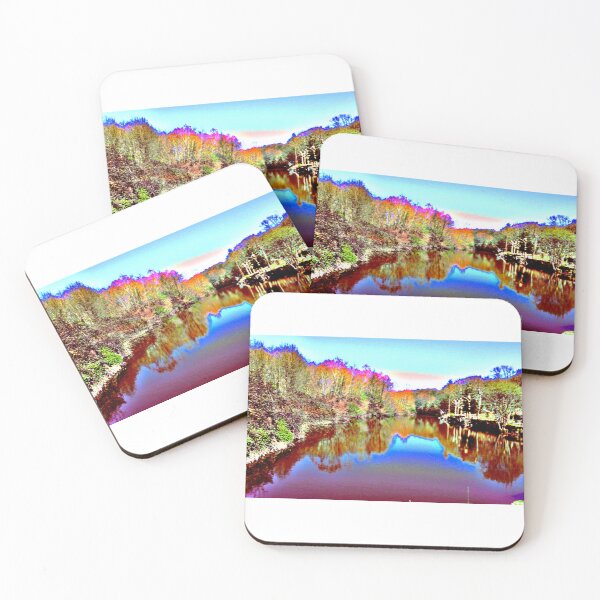 Item preview, river in colorful perspective. designed and sold by marierlaure.