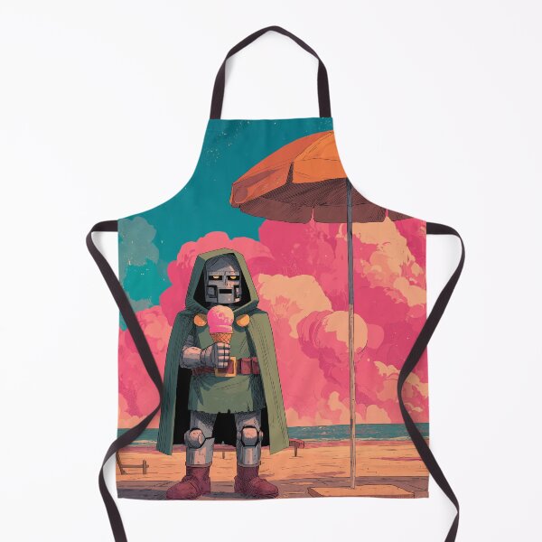 Item preview, Masked warrior under beach umbrella – summer ice cream designed and sold by LoomisDreams.