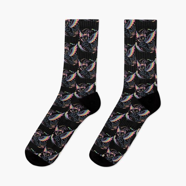 Item preview, Flying Witch Cat with Rainbow Wings – Funny Halloween designed and sold by WikaKowalczyk.
