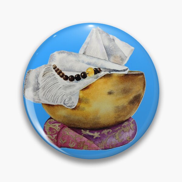 Item preview, Watercolor Singing Bowl of Tibet original artwork designed and sold by Yarlseri.