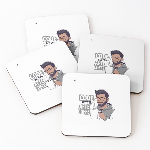Item preview, Code Better After Coffee – Funny Programmer designed and sold by TheTeeSpark.