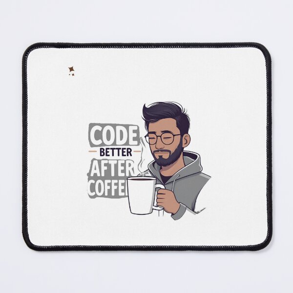 Item preview, Code Better After Coffee – Funny Programmer designed and sold by TheTeeSpark.