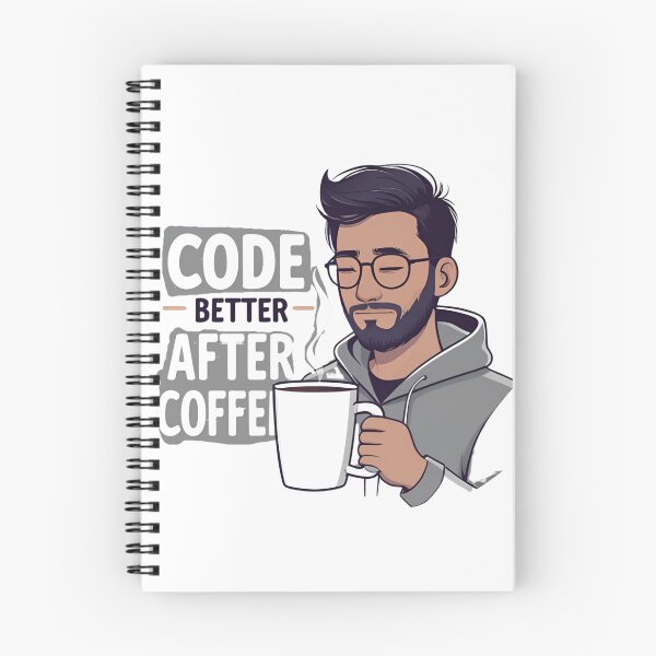 Item preview, Code Better After Coffee – Funny Programmer designed and sold by TheTeeSpark.