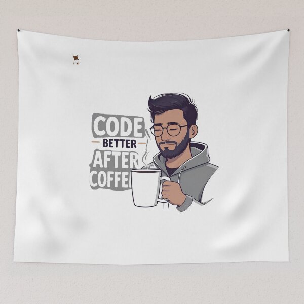 Item preview, Code Better After Coffee – Funny Programmer designed and sold by TheTeeSpark.