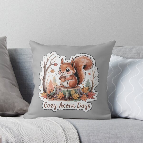 Item preview, Cozy Acorn Days – Cute Autumn Squirrel in Fall Forest designed and sold by Nuist25.