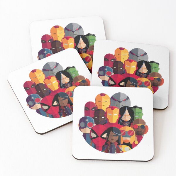 Item preview, Masked heroes in a circle – colorful minimalist style designed and sold by LoomisDreams.