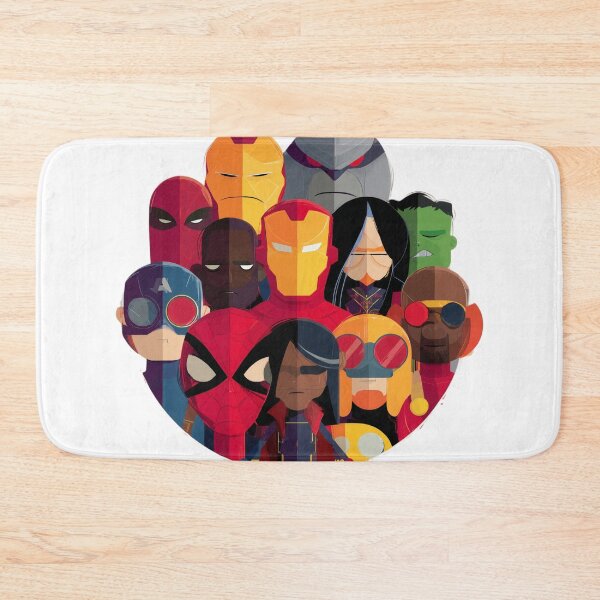 Item preview, Masked heroes in a circle – colorful minimalist style designed and sold by LoomisDreams.