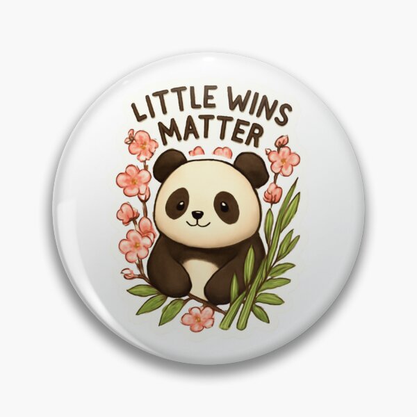 Item preview, Little Wins Matter Panda Sticker Design designed and sold by Stickerrwallah.