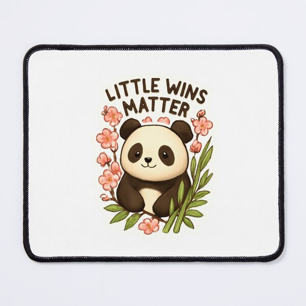 Item preview, Little Wins Matter Panda Sticker Design designed and sold by Stickerrwallah.