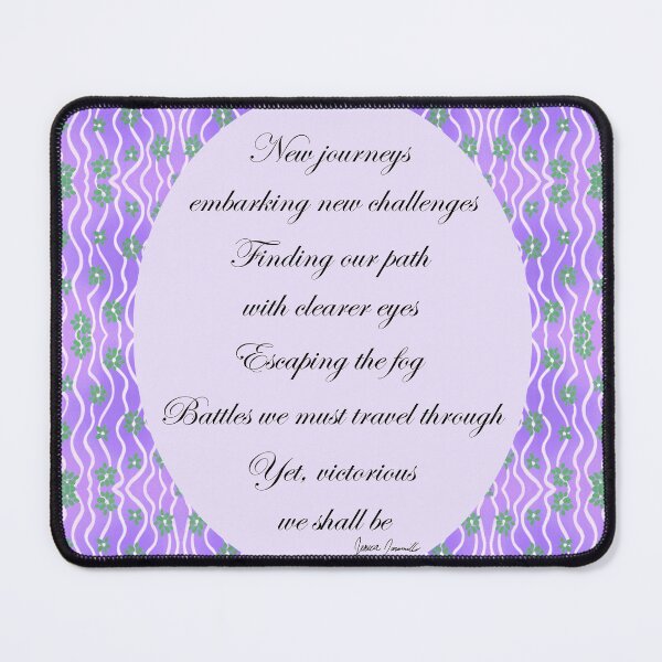Item preview, Recovery Wall Art - Hopeful Poem with Purple Vines - For Healing designed and sold by Claudia Lucia Art - Design.