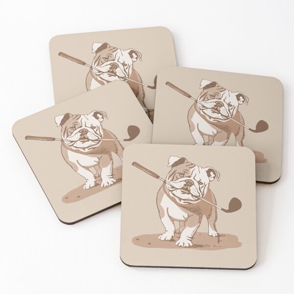 Item preview, Vintage Style Bulldog Golfer with Putter  designed and sold by donwillisjrart.