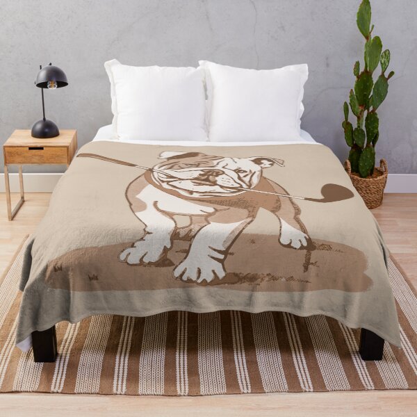 Item preview, Vintage Style Bulldog Golfer with Putter designed and sold by donwillisjrart.