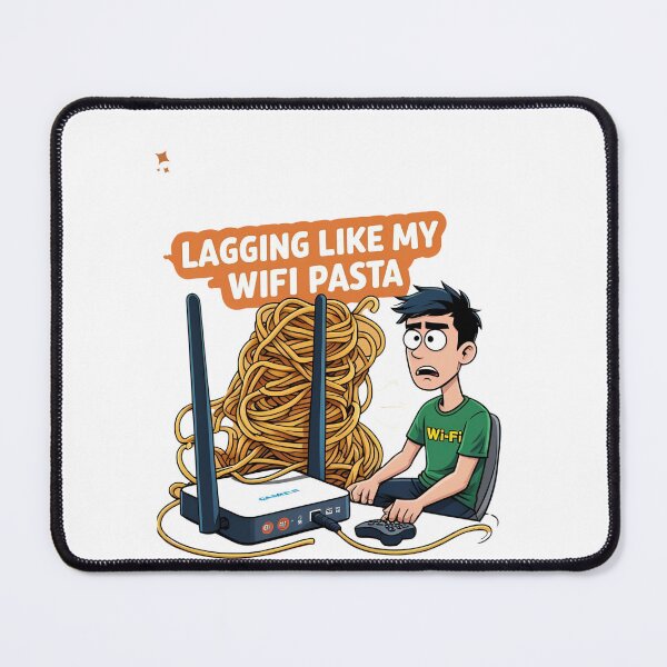 Item preview, Lagging Like My WIFI Pasta | Funny Gamer Internet  designed and sold by TheTeeSpark.