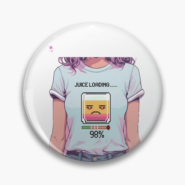 Item preview, Juice Loading – Funny Pixel Battery Drink Design designed and sold by TheTeeSpark.