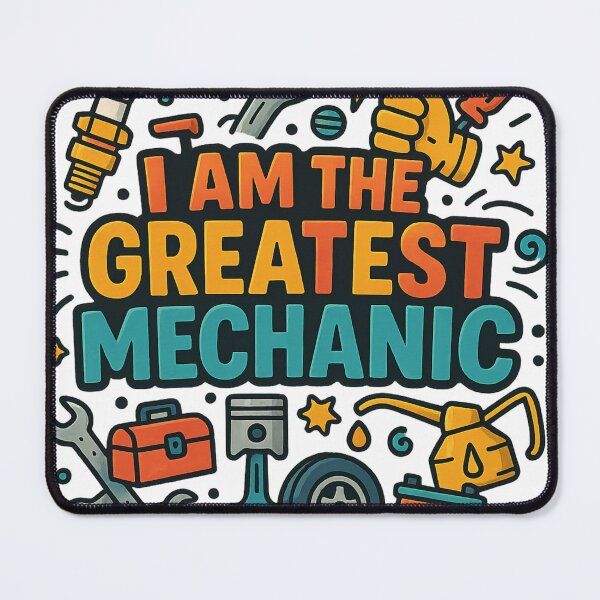 Item preview, I Am the Greatest Mechanic – Funny Colorful Cartoon T-Shirt Design designed and sold by Tender Flower Clothing.