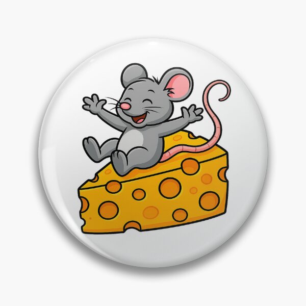 Item preview, Cheesy Joy – Happy Mouse Cartoon Illustration designed and sold by Art-Tacos.