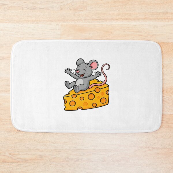 Item preview, Cheesy Joy – Happy Mouse Cartoon Illustration designed and sold by Art-Tacos.