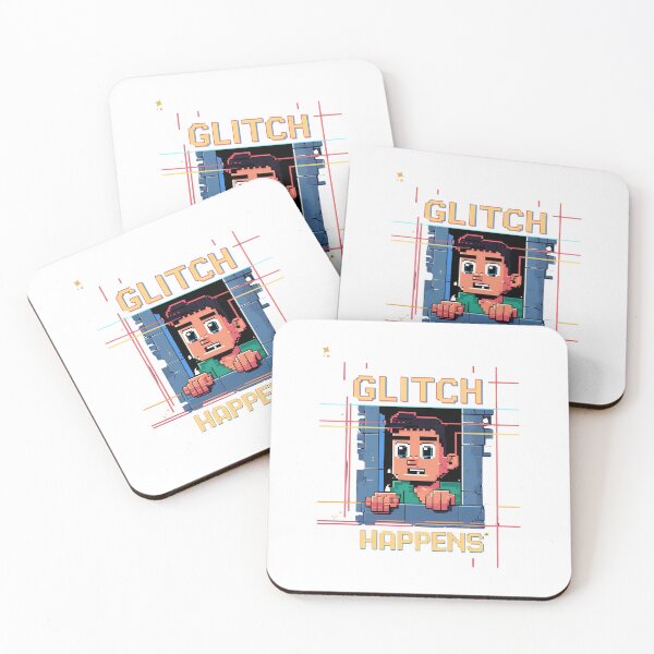 Item preview, Glitch Happens – Funny Pixel Design designed and sold by TheTeeSpark.
