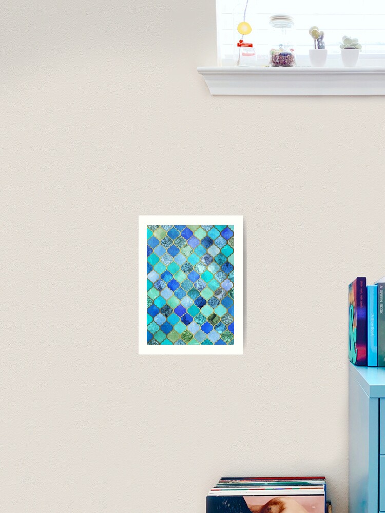 Society6 ケース Cobalt Blue, Aqua & Gold Decorative Moroccan Cobalt Blue, Aqua & Gold Decorative Moroccan Tile Pattern