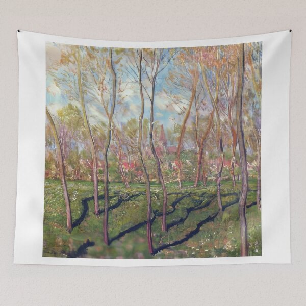 Item preview, Trees in Winter View of Bennecourt   1887 by Claude Monet designed and sold by GabyddAlessandr.