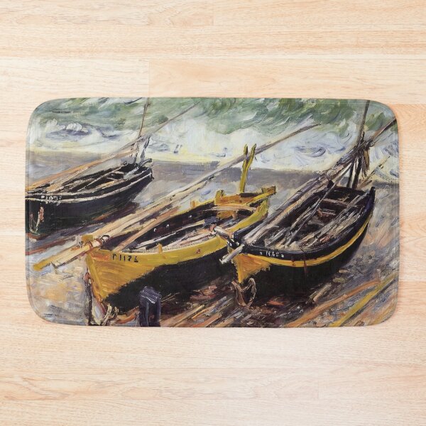Item preview, Trois Bateaux de pêche   1885 by Claude Monet designed and sold by GabyddAlessandr.