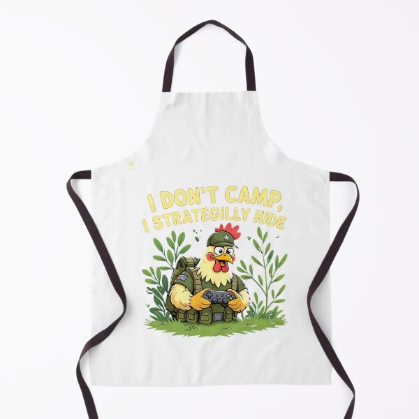 Item preview, I Don’t Camp, I Strategilly Hide – Funny Chicken Gamer Design designed and sold by TheTeeSpark.