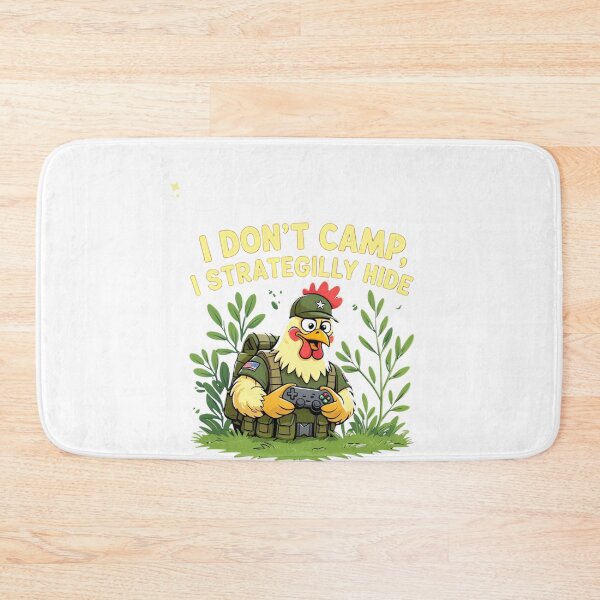 Item preview, I Don’t Camp, I Strategilly Hide – Funny Chicken Gamer Design designed and sold by TheTeeSpark.