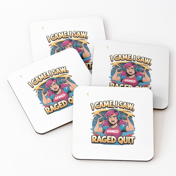 Item preview, I Came I Saw I Raged Quit – Gamer Girl Rage Quit Tee designed and sold by TheTeeSpark.