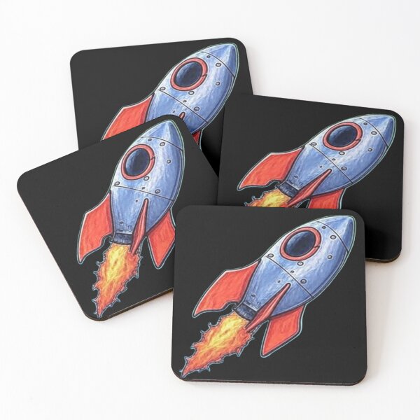 Item preview, Colorful Rocket to the moon designed and sold by DesignsMjB.