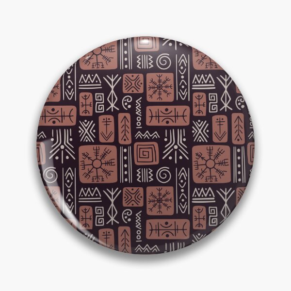 Item preview, Abstract signs and symbols - brown bronze designed and sold by InkofNocturna.