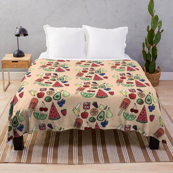Item preview, summer fruits and food (light coral background) designed and sold by Justtheslyfox.