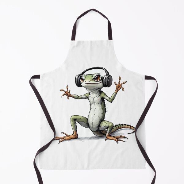 Item preview, A lizard dancing with headphones on designed and sold by DOG DESIGN.