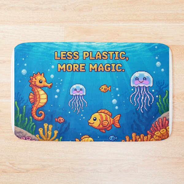 Item preview, Less Plastic, More Magic: Pixel Art Coral Realm designed and sold by ART-POD-PL.