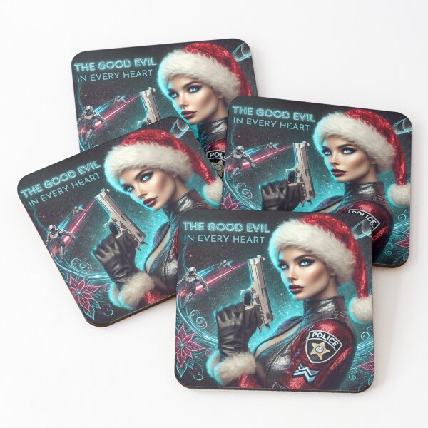 Item preview, Futuristic Police Santa Cyber Holiday designed and sold by Voodoo Store Paranormal Collections.