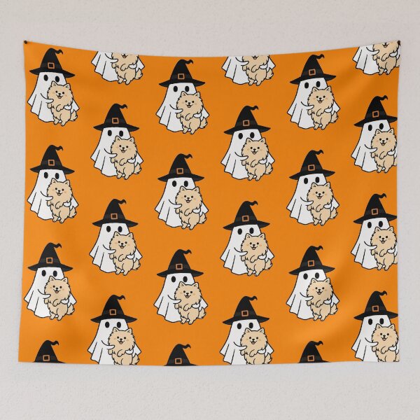 Item preview, Pomeranian Halloween Ghost Witch Hat Mom Dad Kids designed and sold by FurryHavenPH.