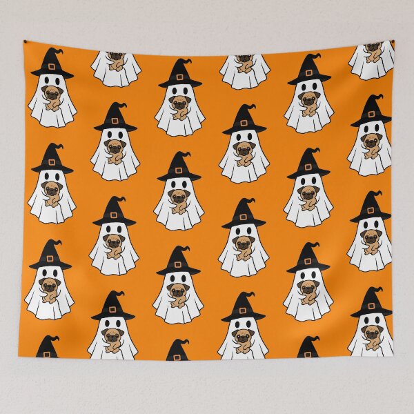 Item preview, Pug Halloween Ghost Witch Hat Mom Dad Kids designed and sold by FurryHavenPH.