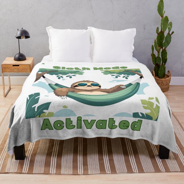 Item preview, Sloth Mode Activated | Chill Cartoon Sloth in Hammock T-Shirt designed and sold by TheTeeSpark.