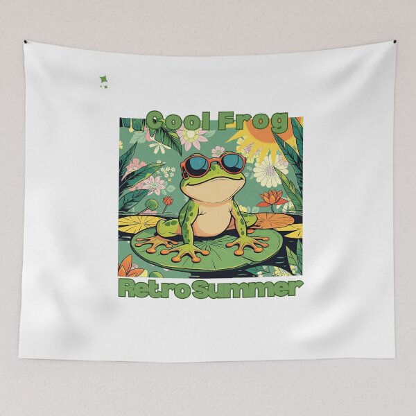 Item preview, Ribbit and Relax | Cool Frog Retro Summer Vibes T-Shirt designed and sold by TheTeeSpark.