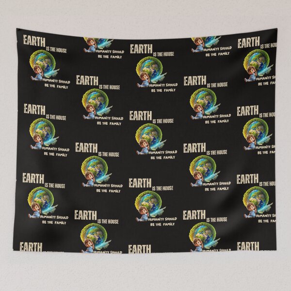 Item preview, Cute Earth and Boy – Humanity Quote Art designed and sold by Pallavii.