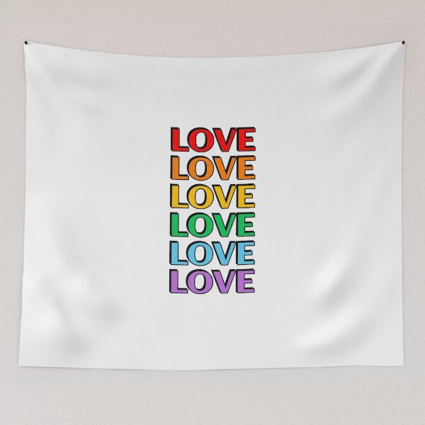 Item preview, Love 6 rainbow colors gay pride LGBTQ designed and sold by Inspirationmotivation.