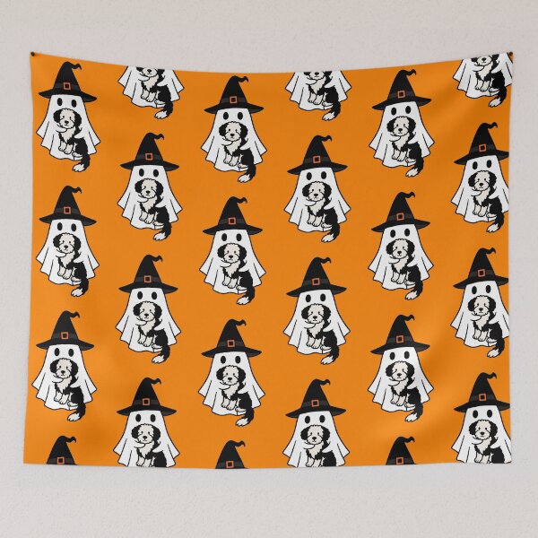 Item preview, Sheepadoodle Halloween Ghost Witch Hat Mom Dad Kids designed and sold by FurryHavenPH.