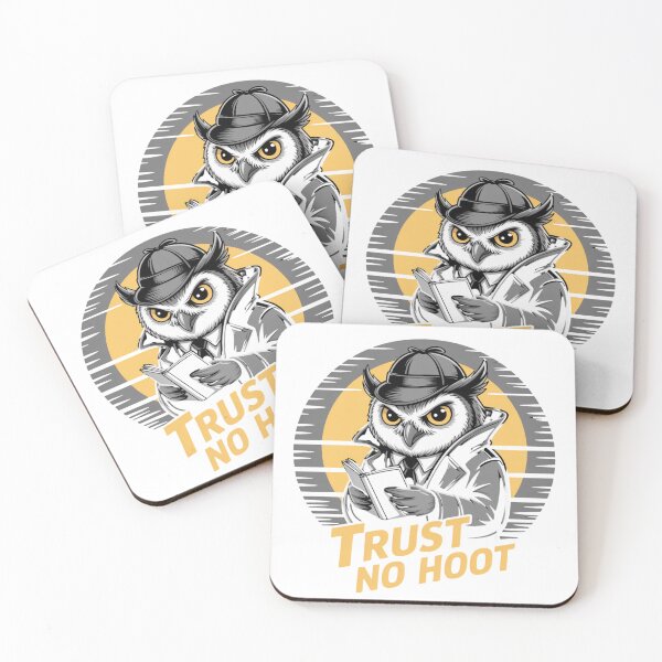 Item preview, Trust No Hoot – Detective Owl Mystery Art designed and sold by ArtByYunus.