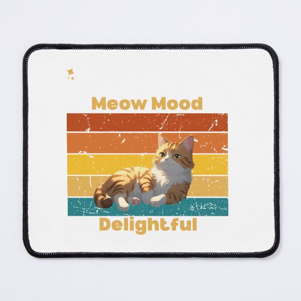 Item preview, Meow Mood Delightful | Cute Cat Vintage T-Shirt designed and sold by TheTeeSpark.